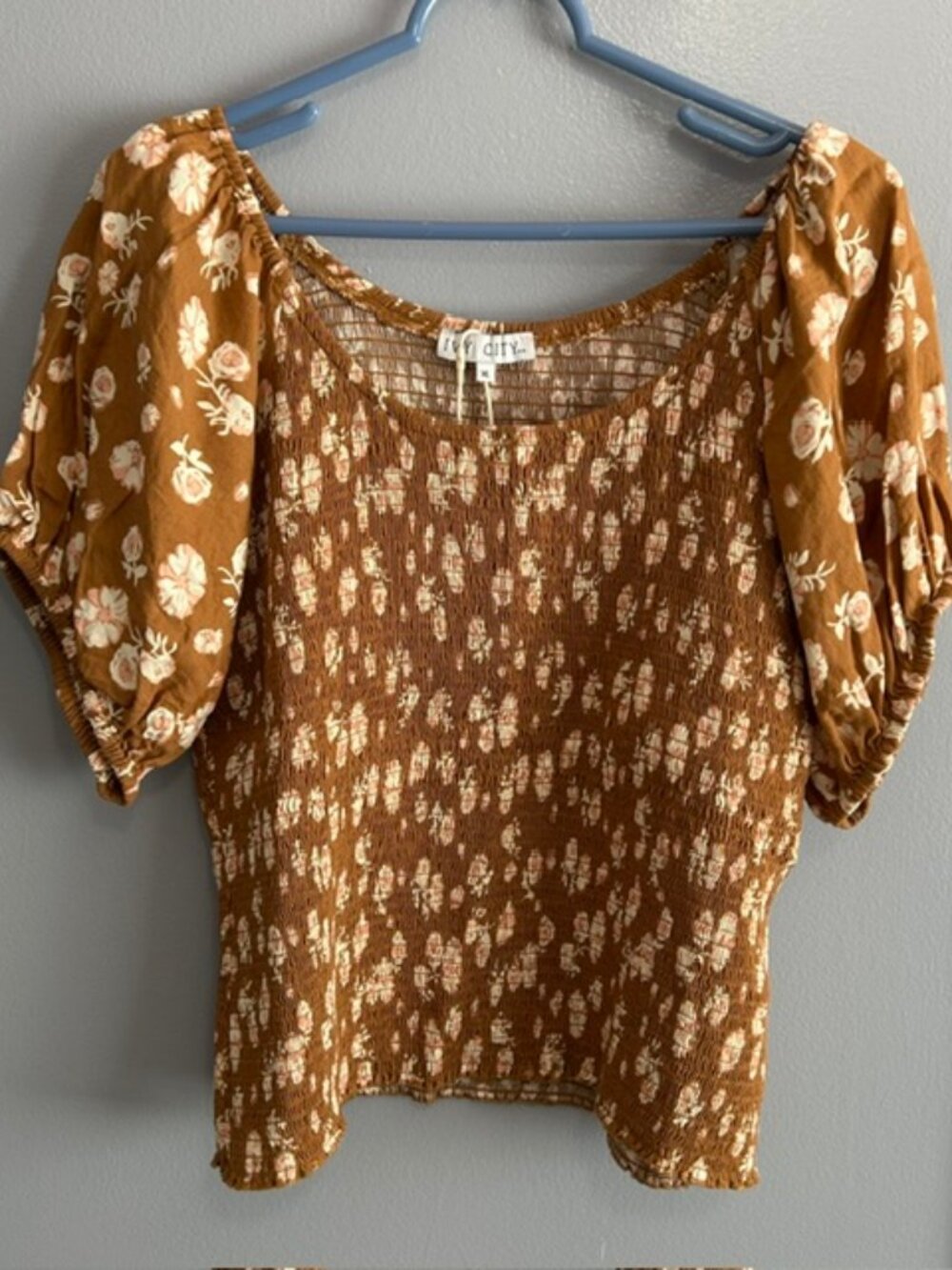 Ivy City Co Sienna Top in Brown Floral